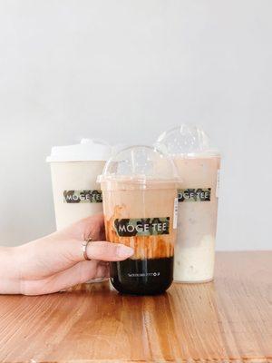 Brown Sugar Bubble Milk Tea, Taro Tofu Pudding, Rose Bubble Milk Tea, IG: @joyyeats