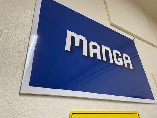 Hey, it's our Manga section sign!