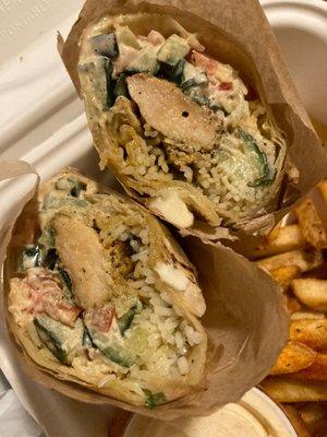 chicken kabob wrap