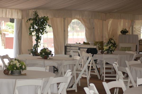 beautiful 3,200 sq. ft. event tent for special occasions