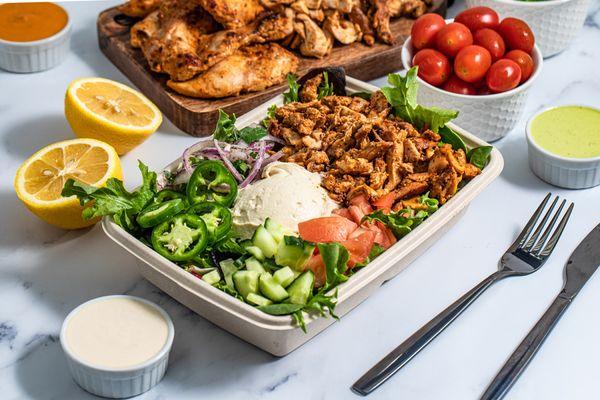 Chicken Shawarma Salad Bowl