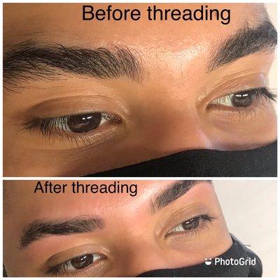 Eyebrow threading