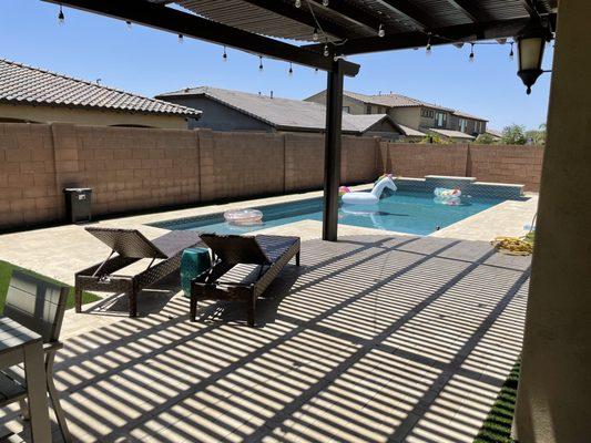 Decking and pool design 100+ft pool perimeter