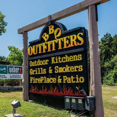 BBQ Outfitters Road Sign