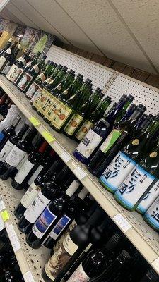 Nice selection of Sake And Asian wines