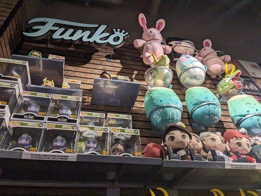 Funko and plushies way up high