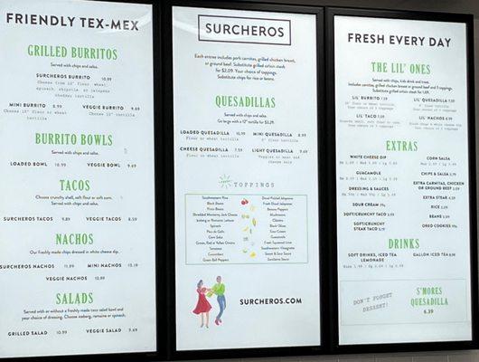 Menu Wall