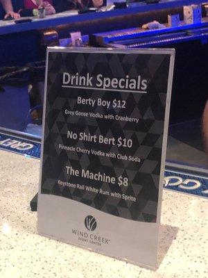 Drink  special for comedy show tonight