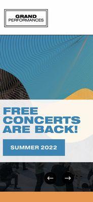 FREE  Summer Concerts are Back All Summer long. Every Sat from June- Sept.  2022! @ The California Plaza in Downtown LA