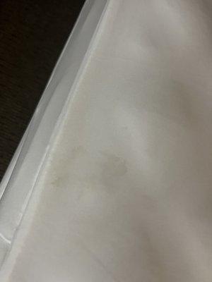 Additional stains on another bed.