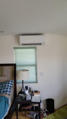 Mitsubishi ductless units cane be mounted on the wall.