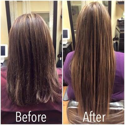 Hair extensions by Tina