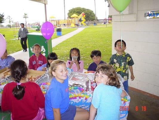 Another 2004 picture of the picnic area with little bit of the play equipment in the background. Still the same today