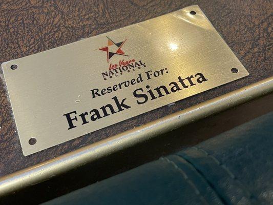 Reserved for Frank