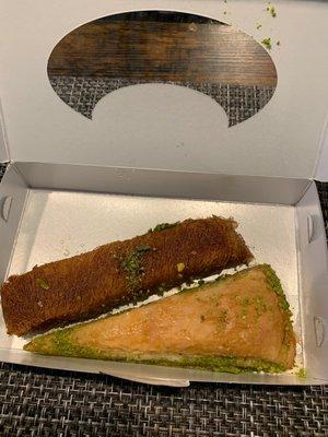 Top: Royal Burma Kadayif; Bottom: Fistikli (Pistachio) Baklava