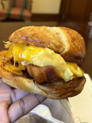 Bacon, egg and cheese croissant