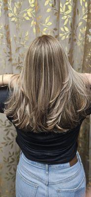 Blonde highlights (balayage style)