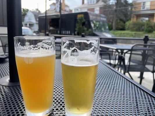 False Kingdom IPA AND Melroy Pale Ale. 8oz glasses