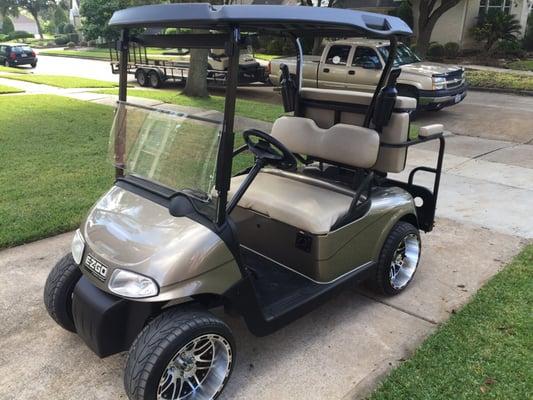 Custom EZ-Go RXV from Conroe Golf Cars.