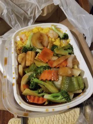 Shrimp and vegetables great