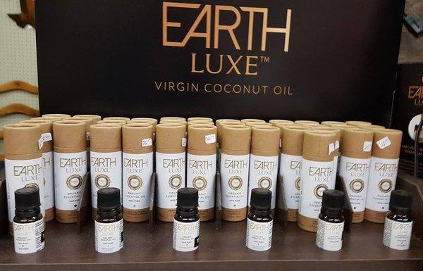 We carry the Earth Luxe line of pure coconut oil body care and . essential oils