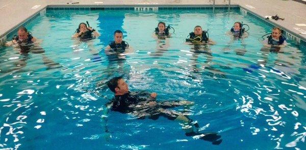 Scuba RITE instructors at work.   Http://scuba rite.com has additional information about how to sign up to learn to scuba dive