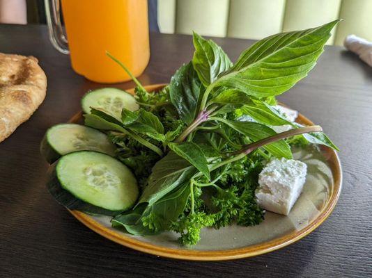 Sabzi/herb plate