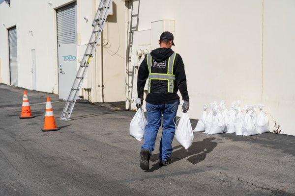 Waterproofing a commercial building