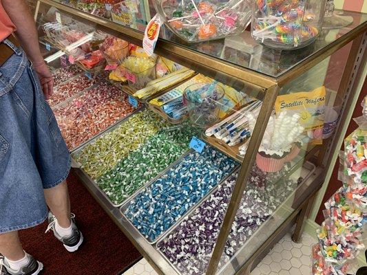 Candy display at Stangl's Bakery in Ambridge, PA.