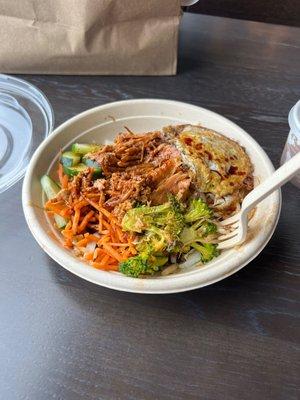 Korean BBQ Pork Warm Rice Bowl