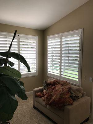 Beautiful 4 1/2 inch Shutters non wood for everlasting beauty and function