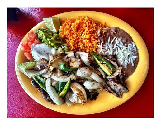 Cecina (Steak) Dinner @ Menu @ Fire Burrito. 342 Irving Park Rd, Roselle, IL Authentic Mexican Cuisine. Nice & Friendly Service. Cool!