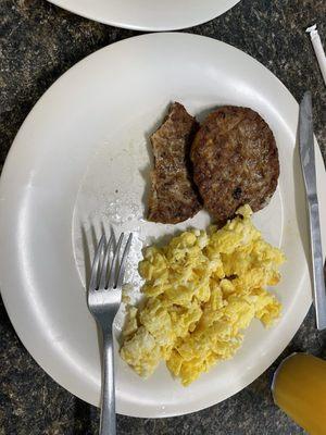 Eggs and sausage