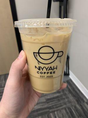 Iced vanilla latte