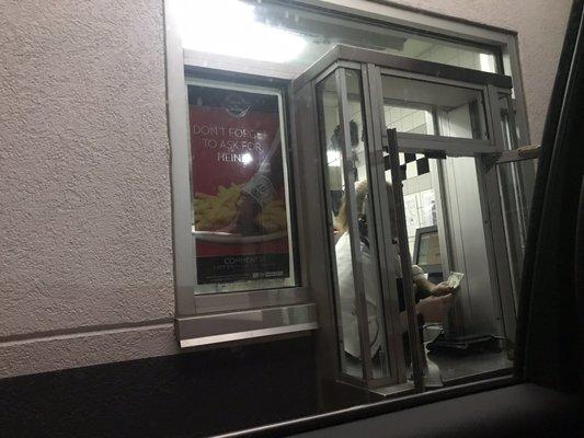 We waited 25" at the drive-through (for 2 orders). They never came to the window to explain or apologize.