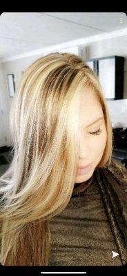 Balayage highlights and lowlights by the owner