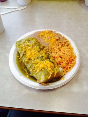 Chile Verde Burrito special