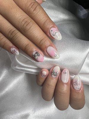 Call :(626)-796-9999.  GelX with design #korean nail art#apresgelx #gelbuilder #nailart #pedicure #japanesegel #naildesign#trendynails