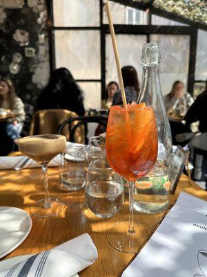 Espresso Martini and Aperol Spritz