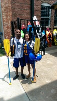 Me and Michael in front of Whitewater Express on Bay Street in Columbus, GA.