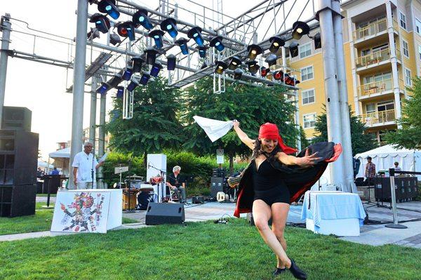 Poet Laureate Raúl Sánchez's "Air to Live, Living Air" Performance at the Signals Stage in Redmond Central Connector Park.