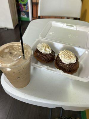 Marshmallow protein coffee & Nutella donuts