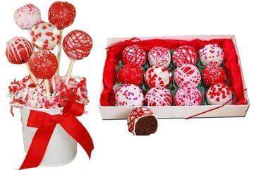 V-Day cake pops and truffles