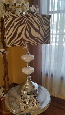 This Beautiful Lamp was only $4.99!  I added my own lampshade and voila!!!