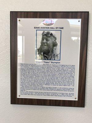 The famous Pappy Boyington. .