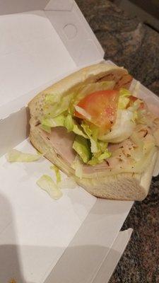 $8.75 Turkey Hoagie with hardly any turkey. Rip-Off