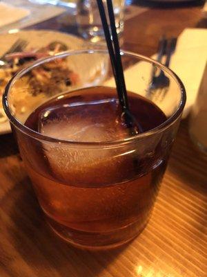 VINTAGE BULLET CUTTER Vida Mezcal, Campari,  Sweet Vermouth, Chocolate Bitters