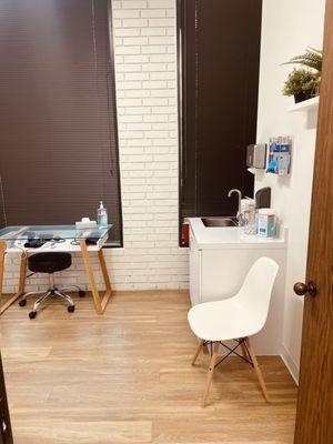 One of the examination rooms at Express Medical Services