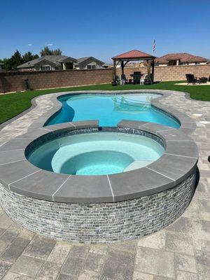 pool and jacuzzi remodel