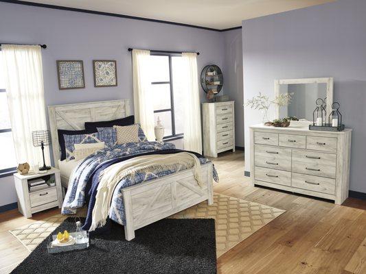 White Wash Finish Bedroom Set by Ashley Furniture!